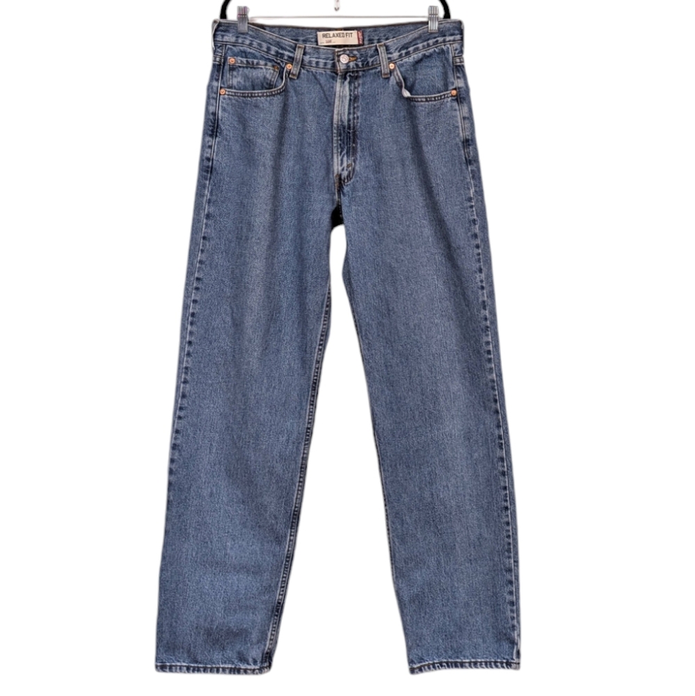 Levi's Jeans 550 Relaxed Fit Straight Leg  Zip Fly Medium Stonewash size 36 x 33